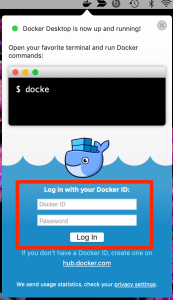 Docker Hubへのログイン